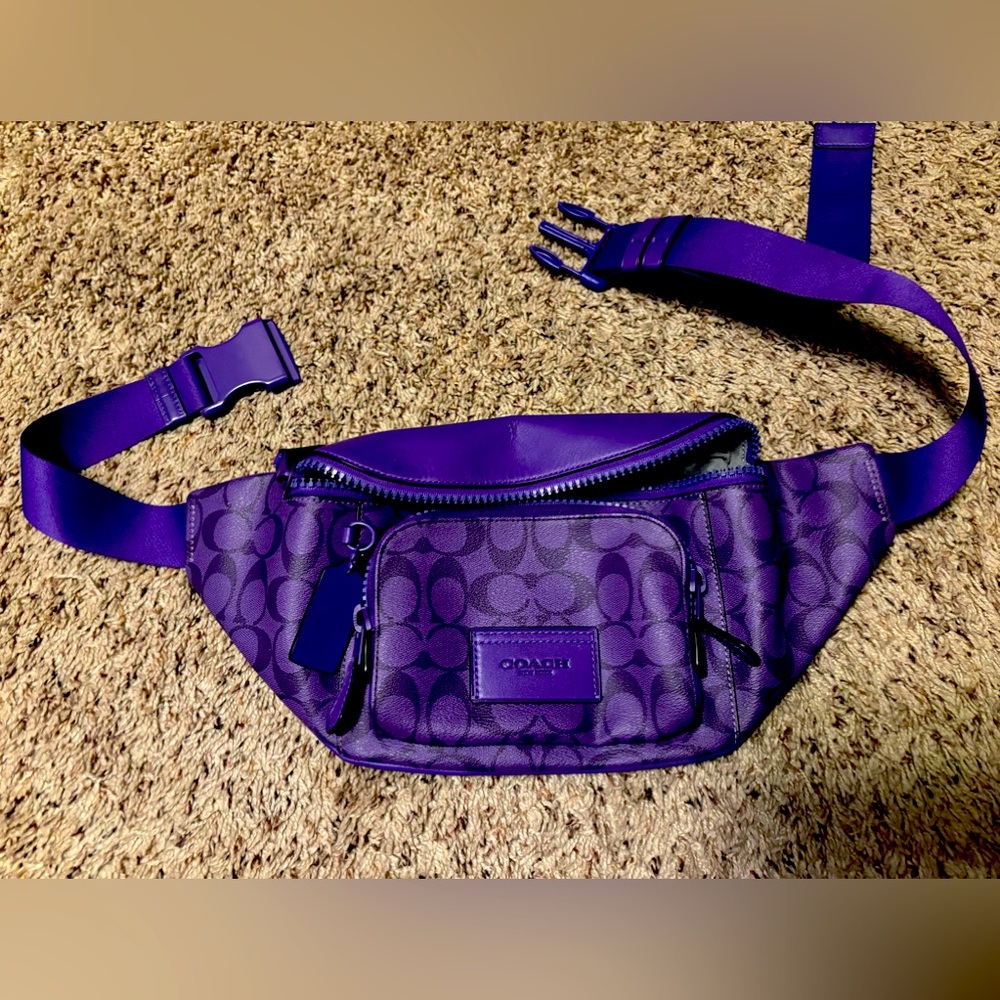 Purple coach fanny pack